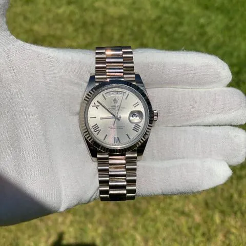 Rolex Day-Date 40 228239 40mm White gold Silver