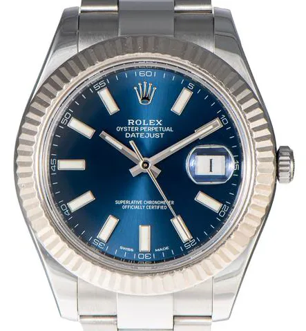 Rolex Datejust II 116334 41mm Stainless steel Blue