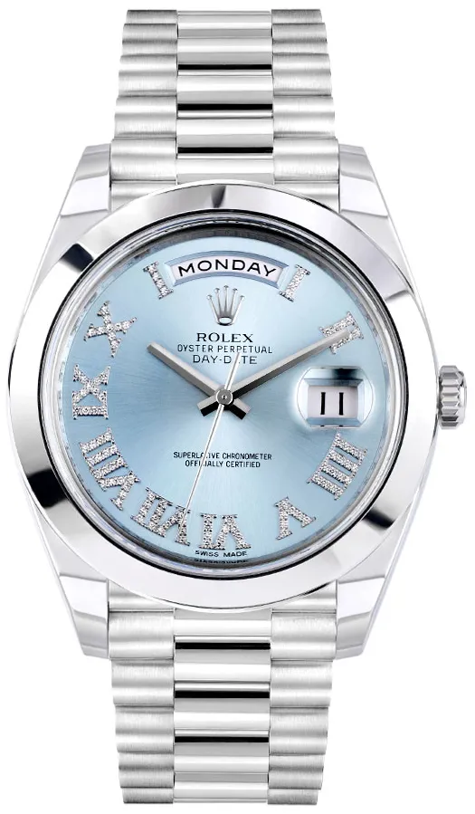 Rolex Day-Date II 218206 41mm Platinum Blue