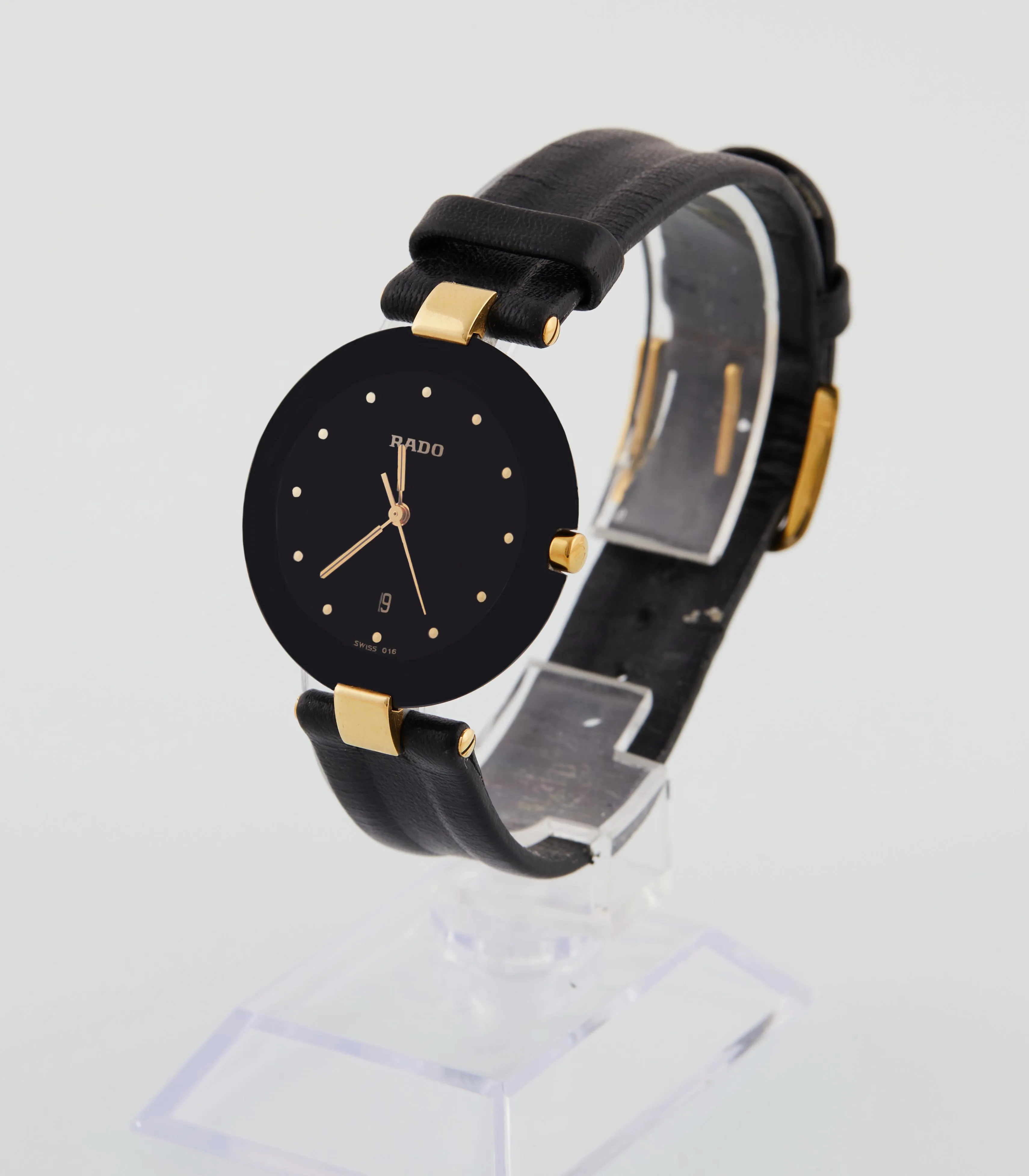 Rado Coupole 29.3575.4N 33mm Stainless steel and Gold-plated Black 2