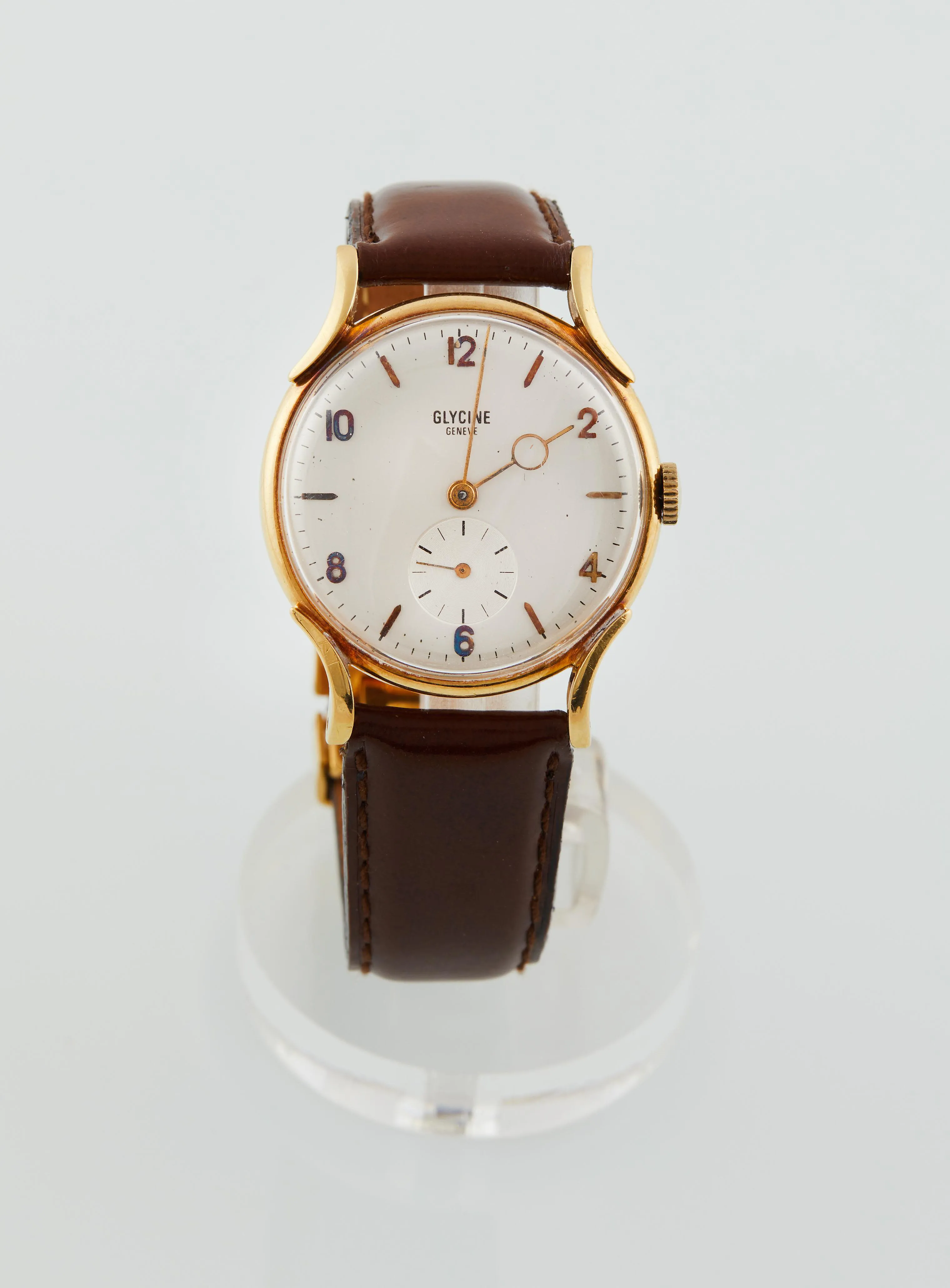 Glycine 35mm Yellow gold Silver