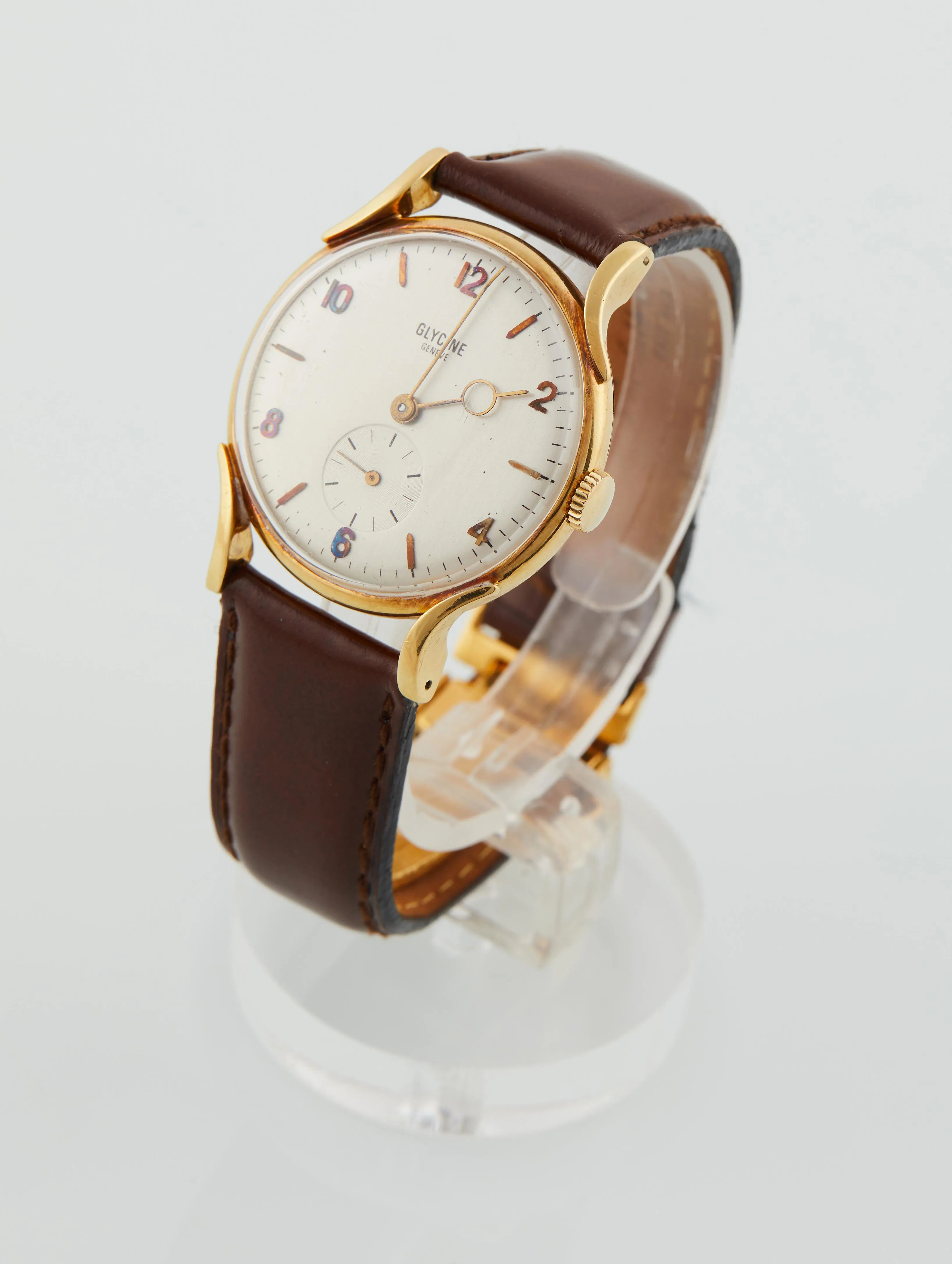 Glycine 35mm Yellow gold Silver 2