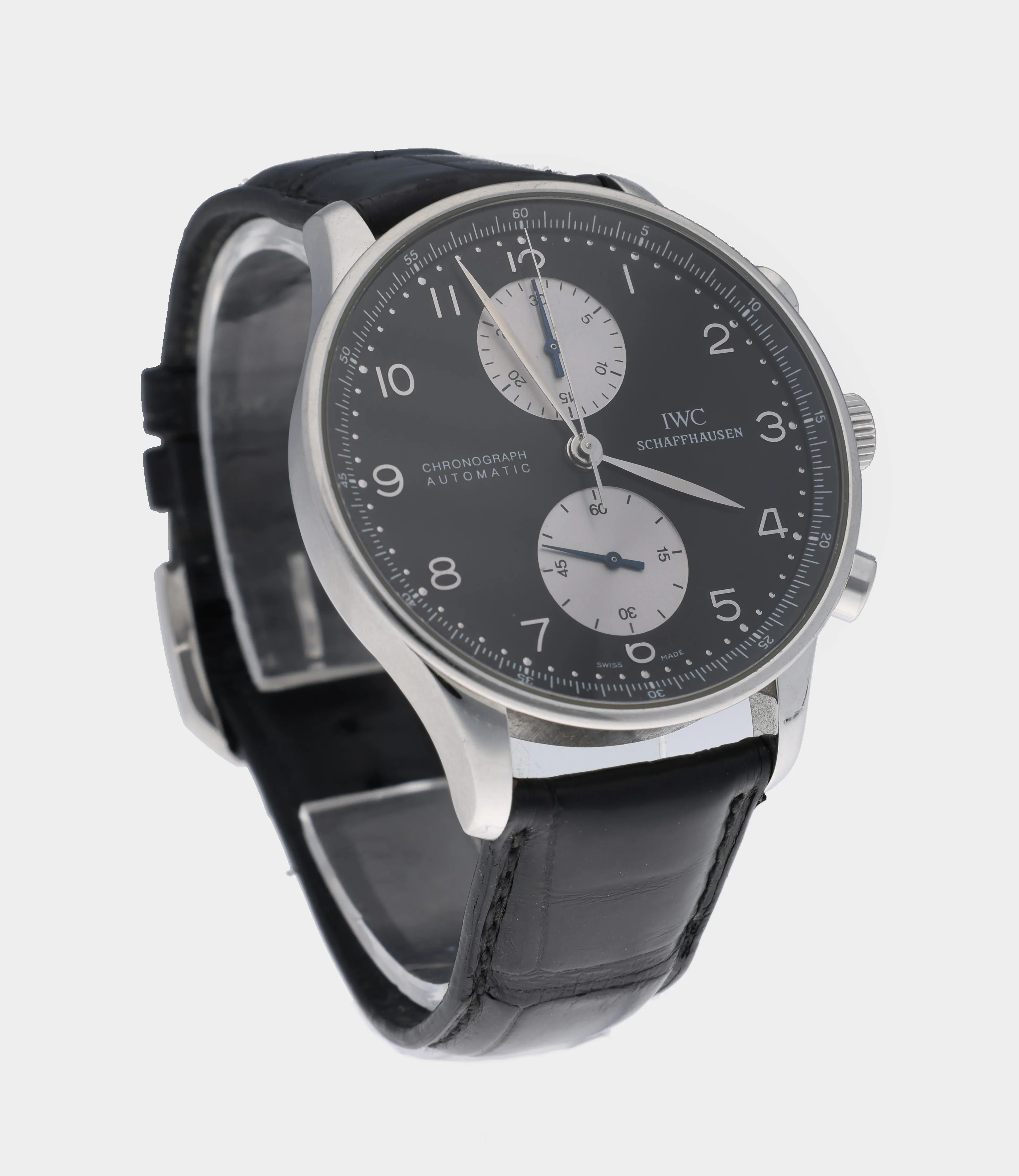 IWC Portugieser Chronograph 3714 41mm Stainless steel Black 1