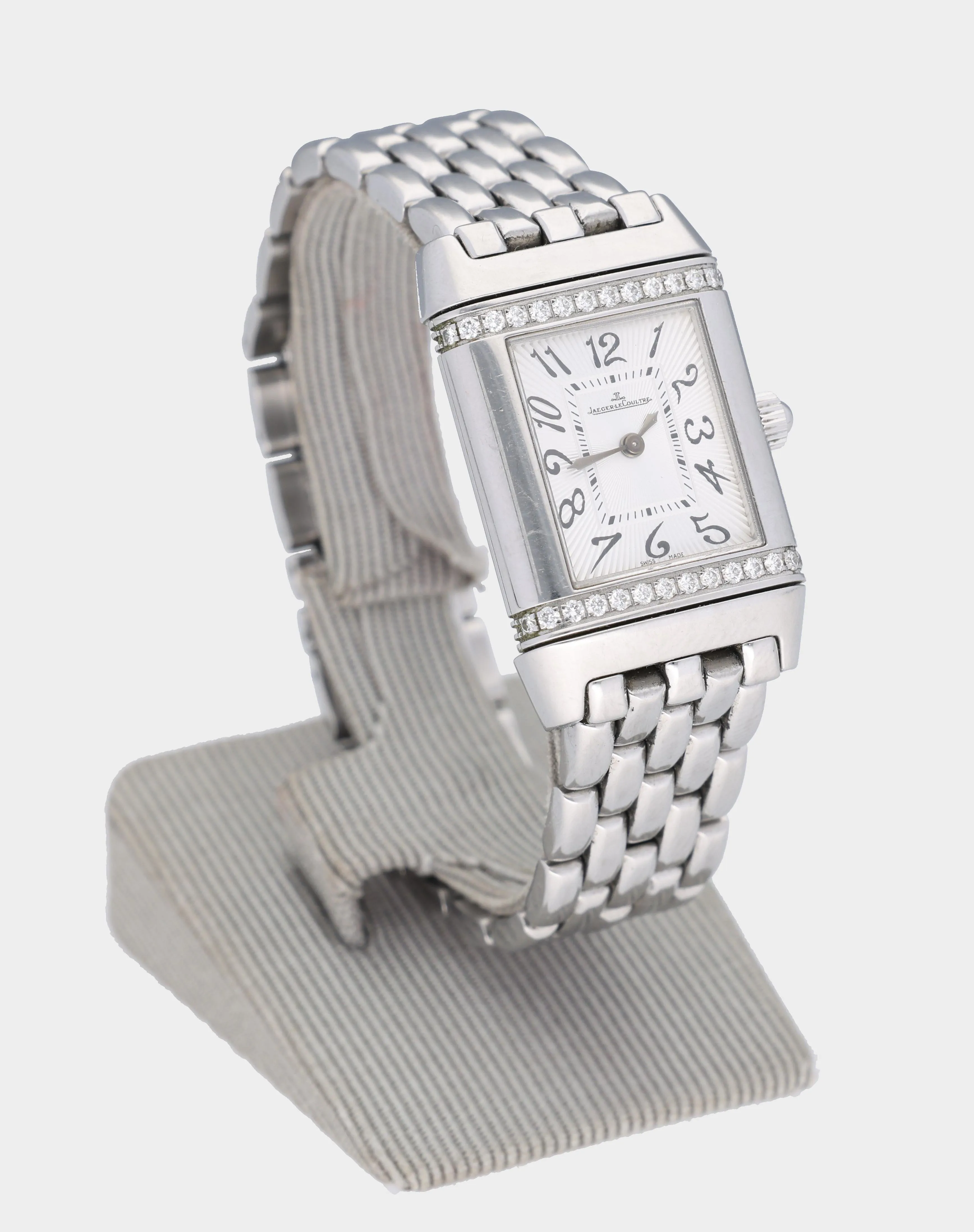 Jaeger-LeCoultre Reverso 265.8.08 21mm Stainless steel and Diamond Silver 1