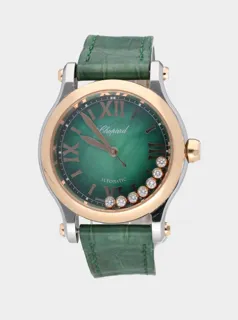 Chopard Happy Sport 278578 Yellow gold and Stainless steel and Diamond Green