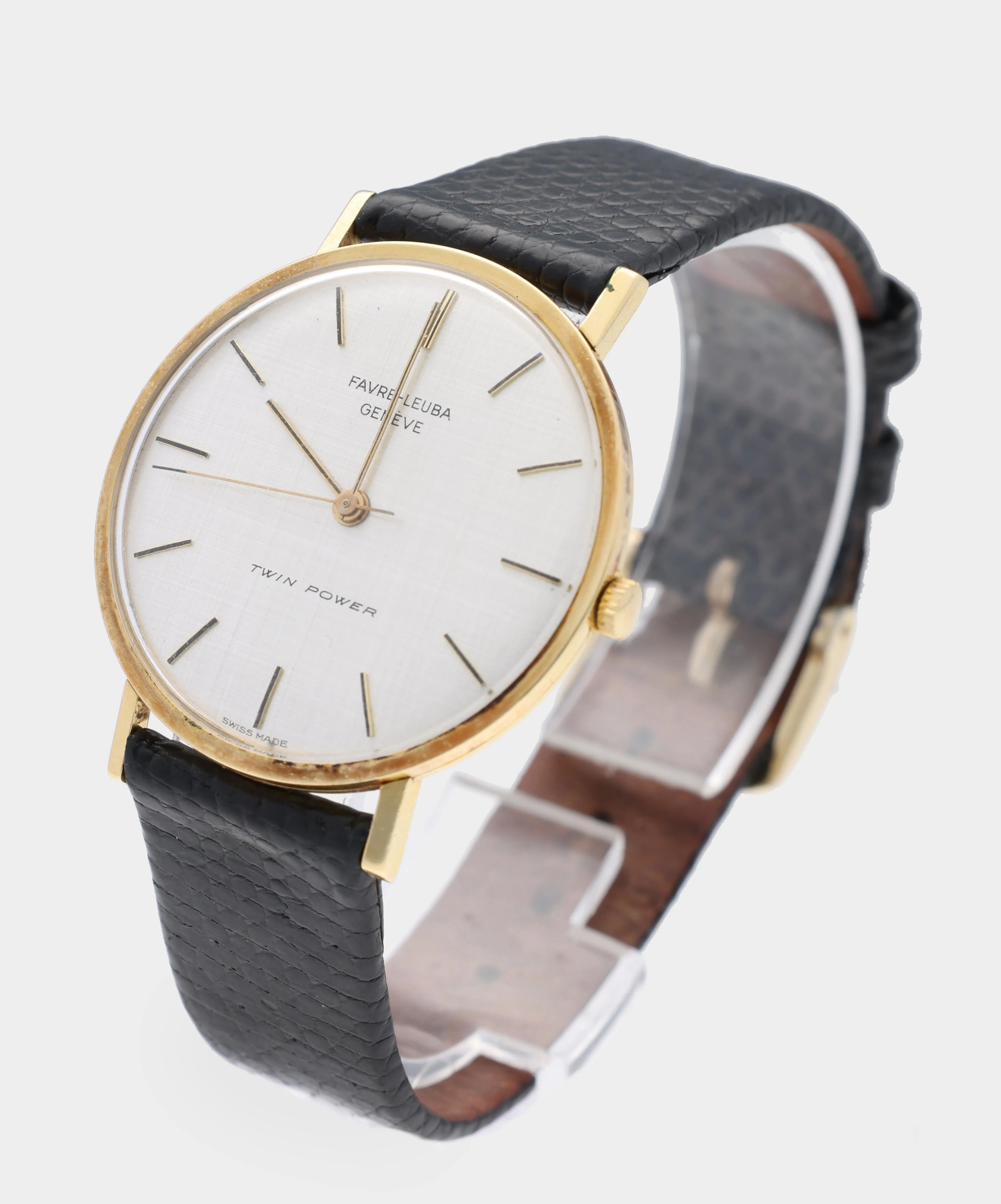 Favre-Leuba Twin Power 33mm Yellow gold Silver 2