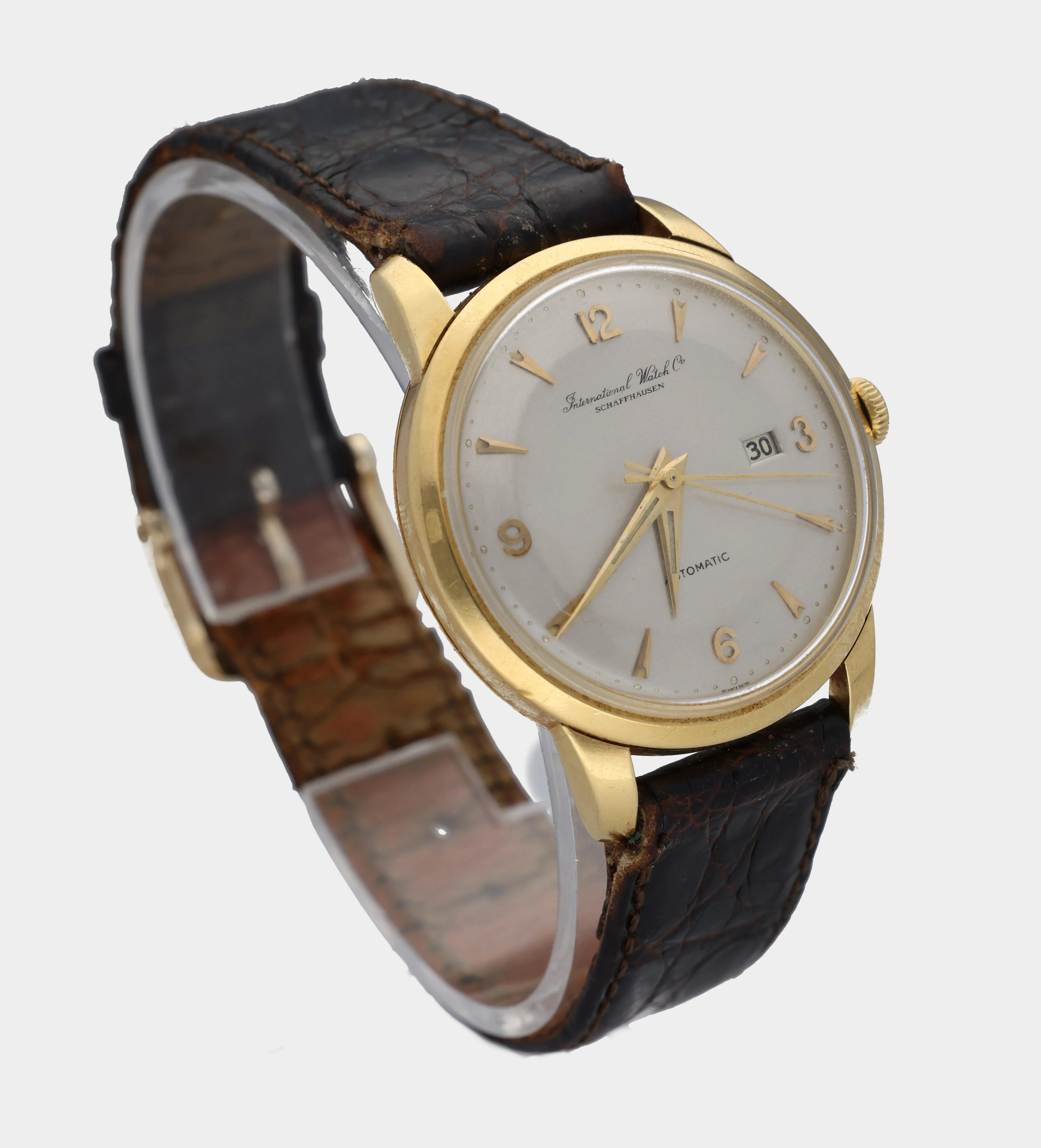 IWC 34mm Yellow gold Silver 1