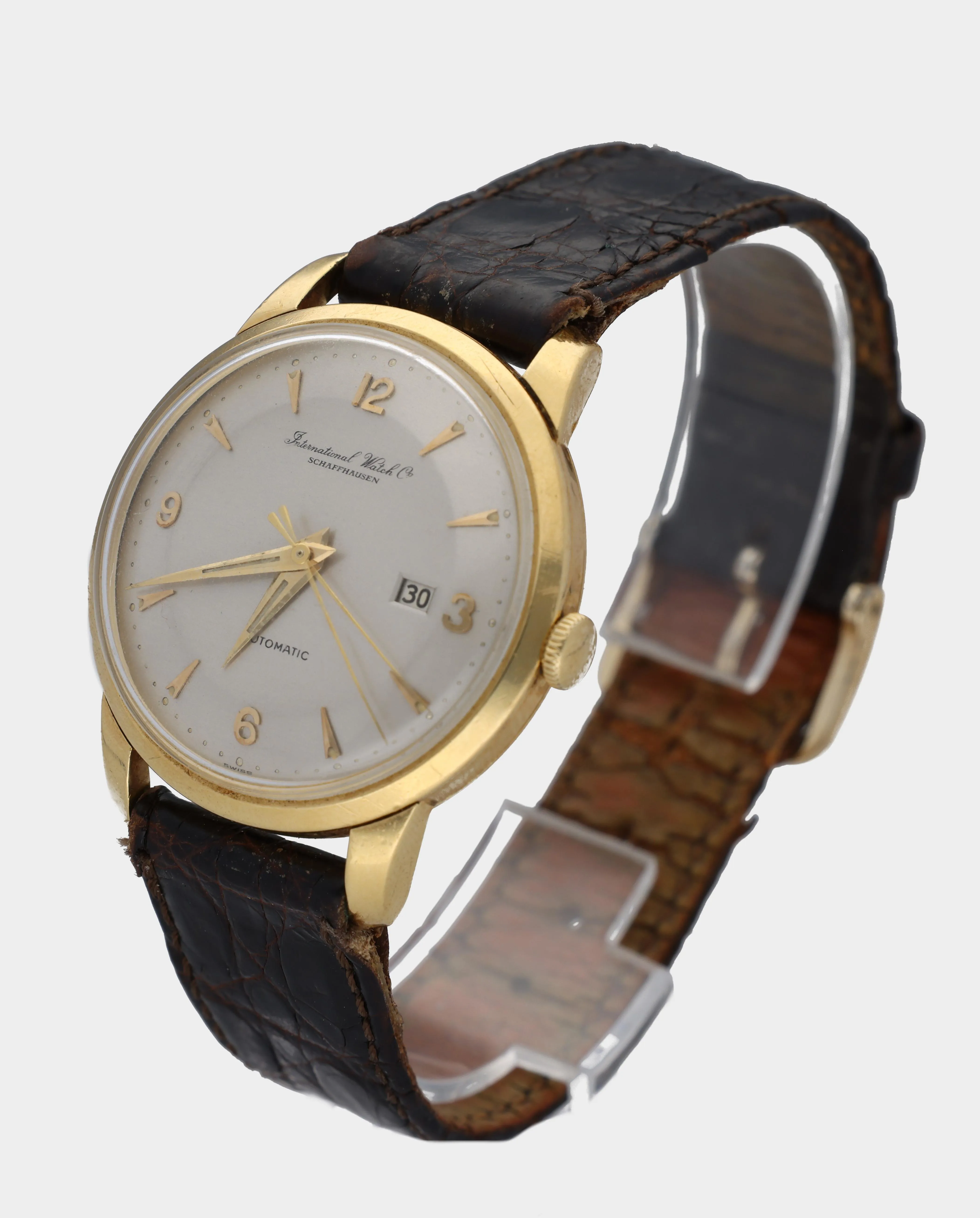 IWC 34mm Yellow gold Silver 2