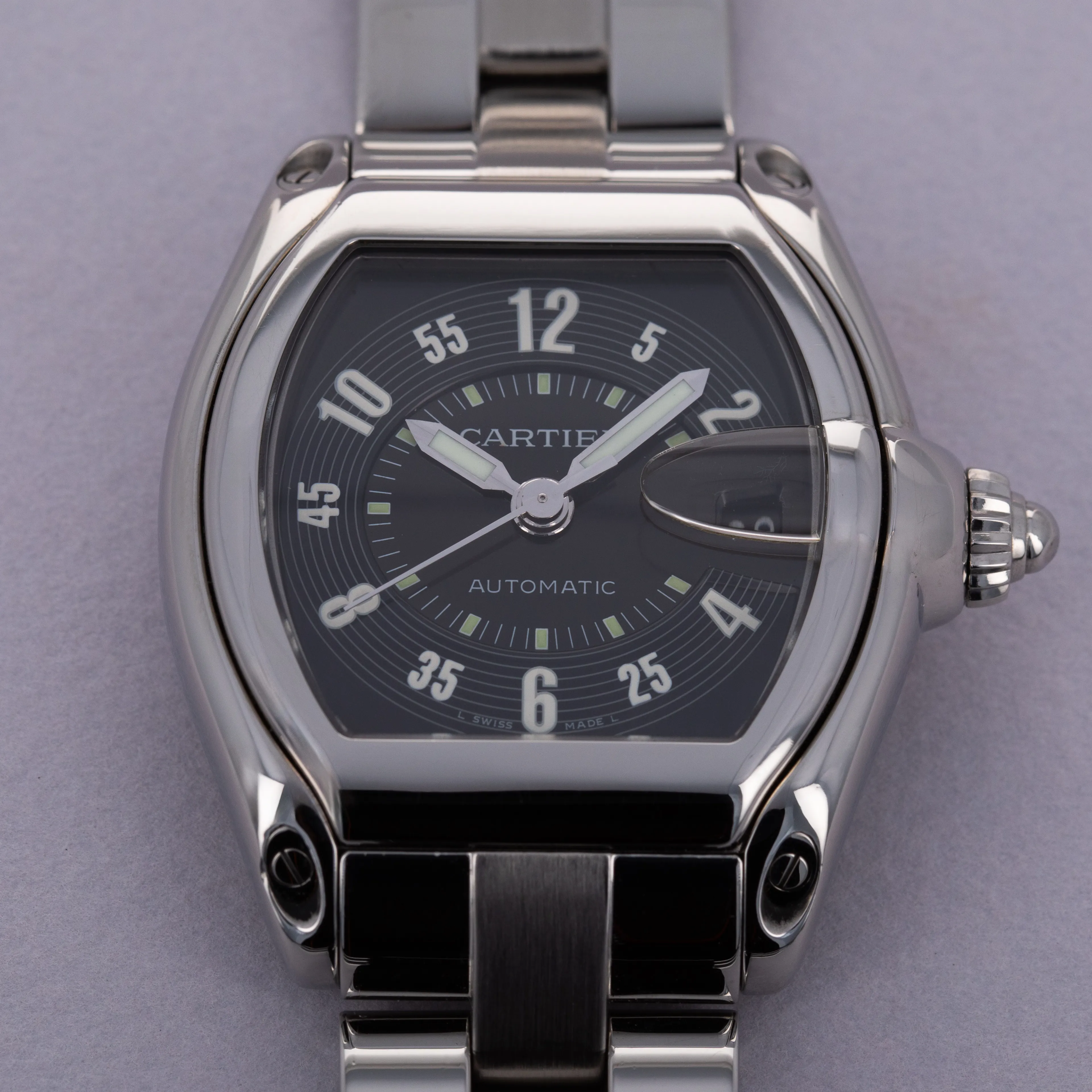 Cartier Roadster 2510 38mm Stainless steel Black 9