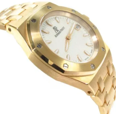 Audemars Piguet Royal Oak Lady 67600BA.OO.1210BA.01 33mm Yellow gold Silver 2