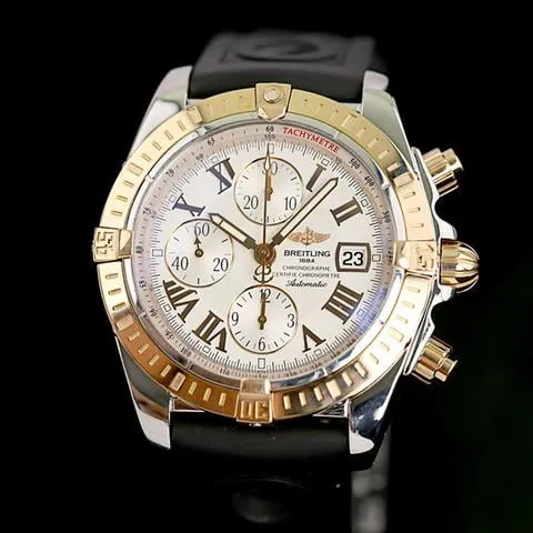 Breitling Chronomat C13356 44mm Yellow gold and Stainless steel White