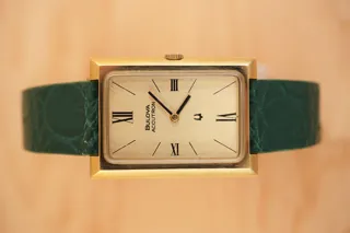 Bulova 18K Rectangular Accutron 7591 Yellow gold Golden