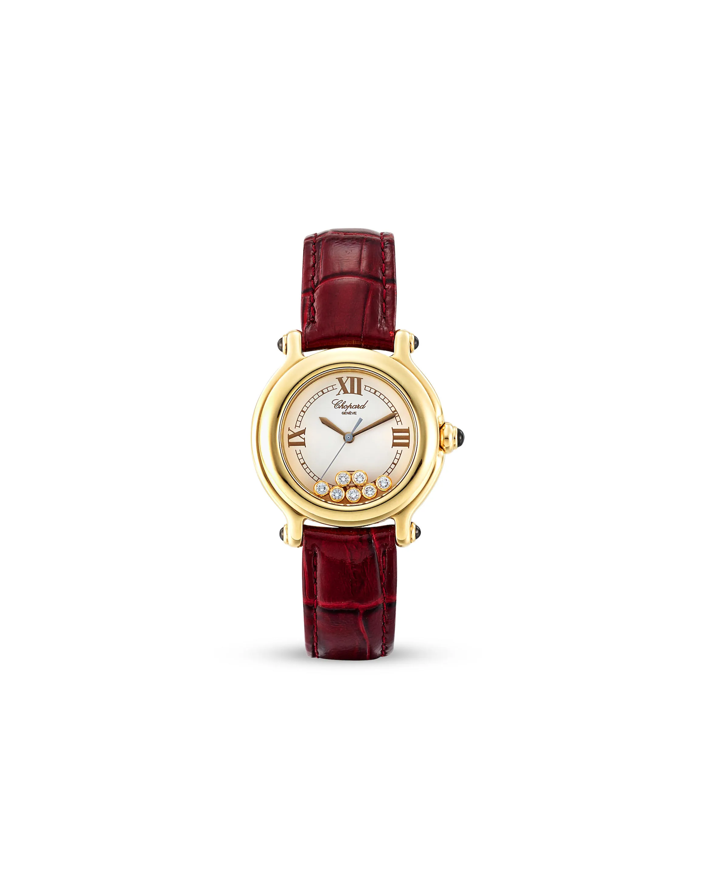 Chopard Happy Sport 4144 32.5mm 18k yellow gold White