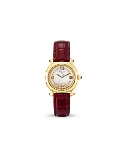 Chopard Happy Sport 4144 18k yellow gold White