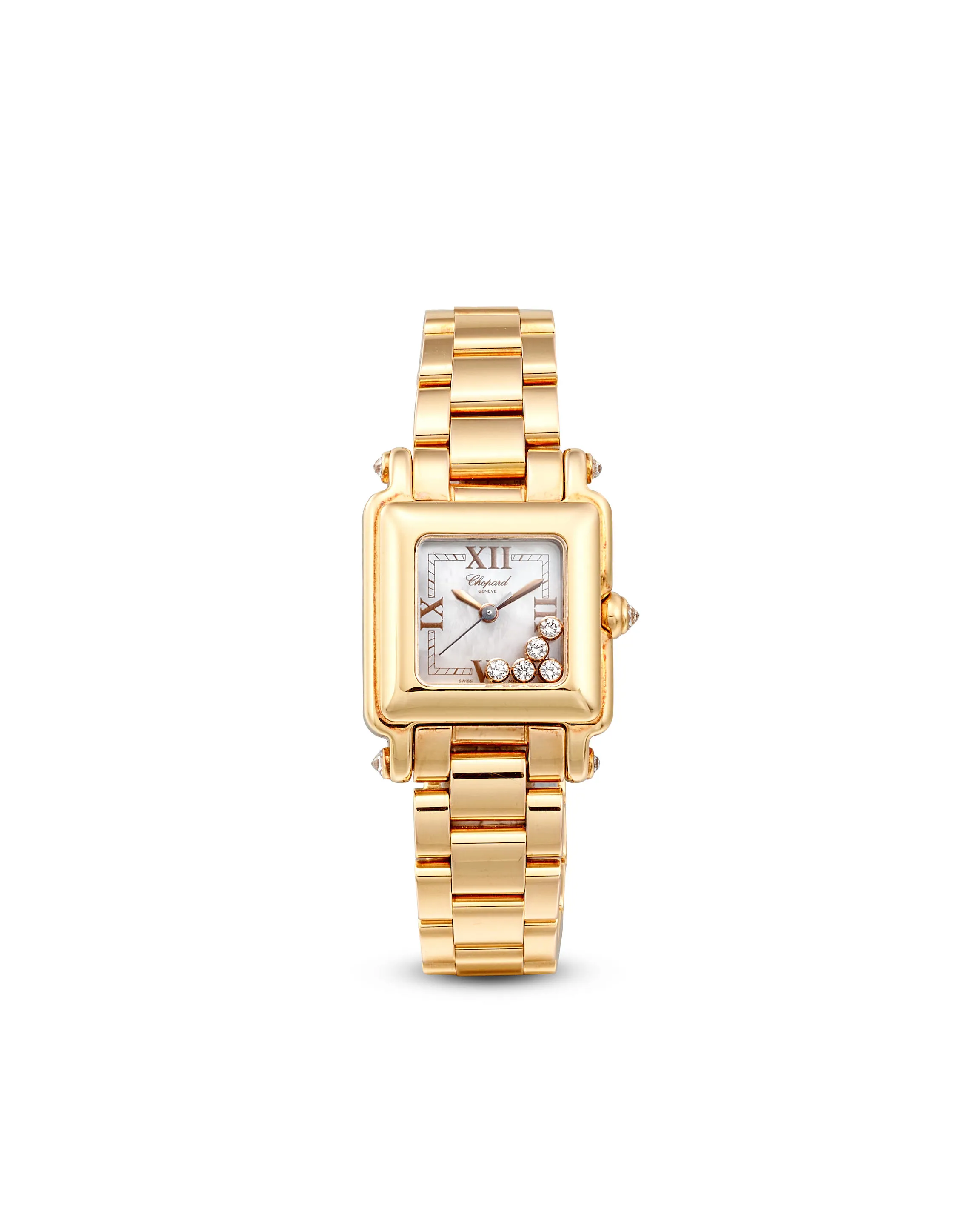 Chopard Happy Sport 5258 20.5mm 18k yellow gold Mother-of-pearl