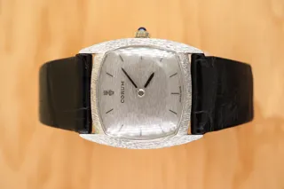 Corum Hammered TV / Faceted Cushion Rare Ladies 70s EG450129CHTVW White gold Silver