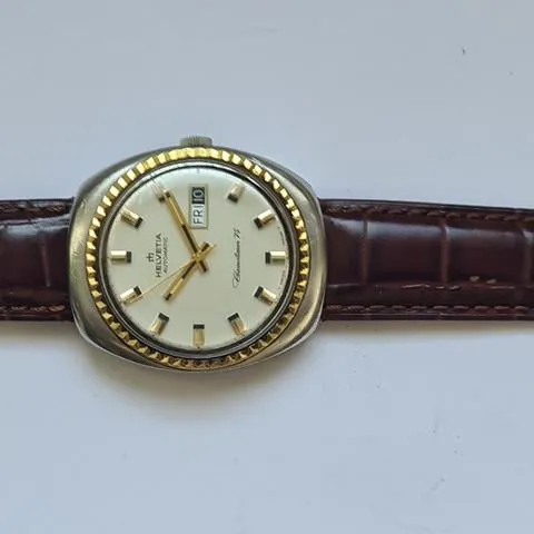 Helvetia 37mm Yellow gold and Stainless steel Silver 1