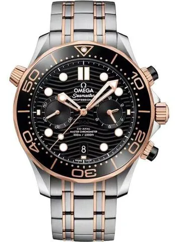 Omega Seamaster Diver 300M 210.20.44.51.01.001 44mm Yellow gold and Stainless steel Black