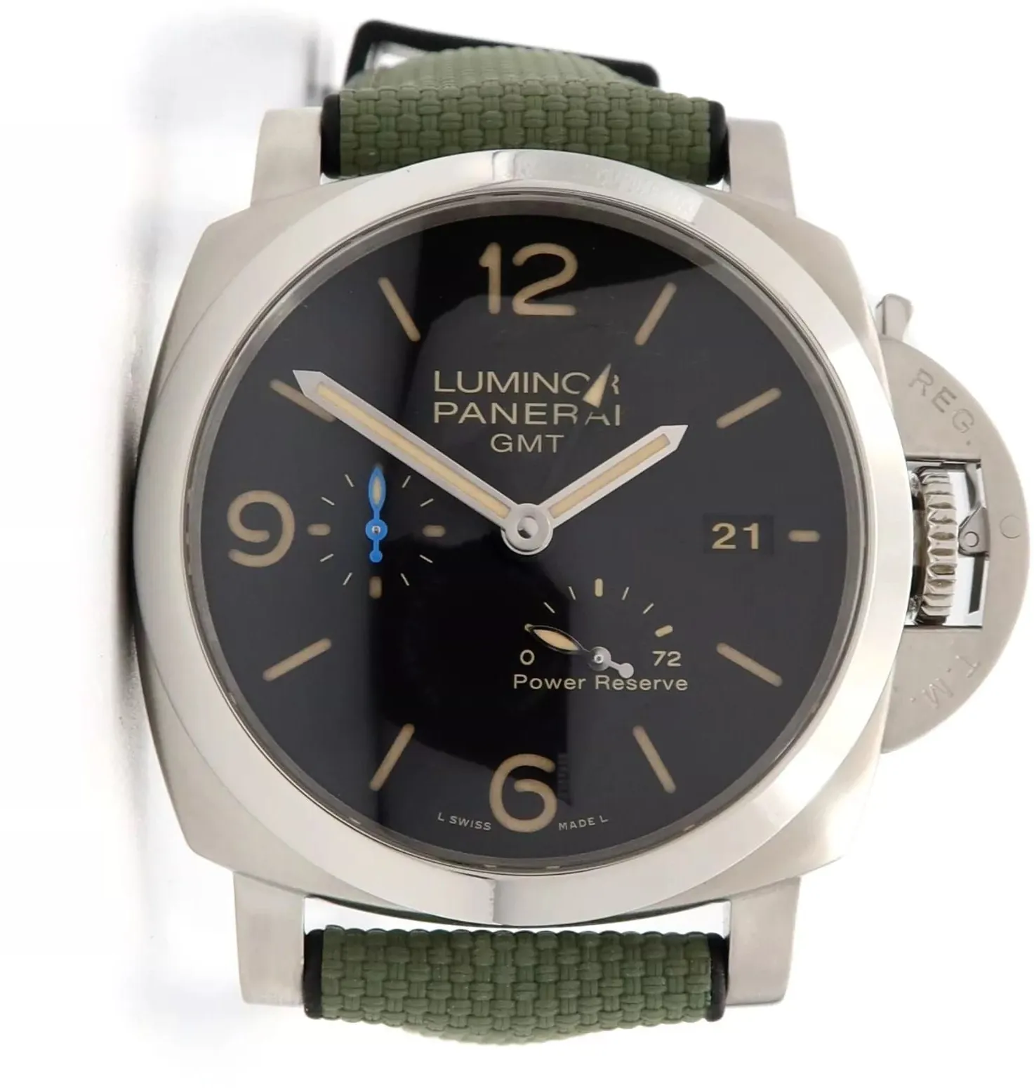 Panerai Luminor 1950 3 Days GMT Power  PAM 01321 44mm Stainless steel Black