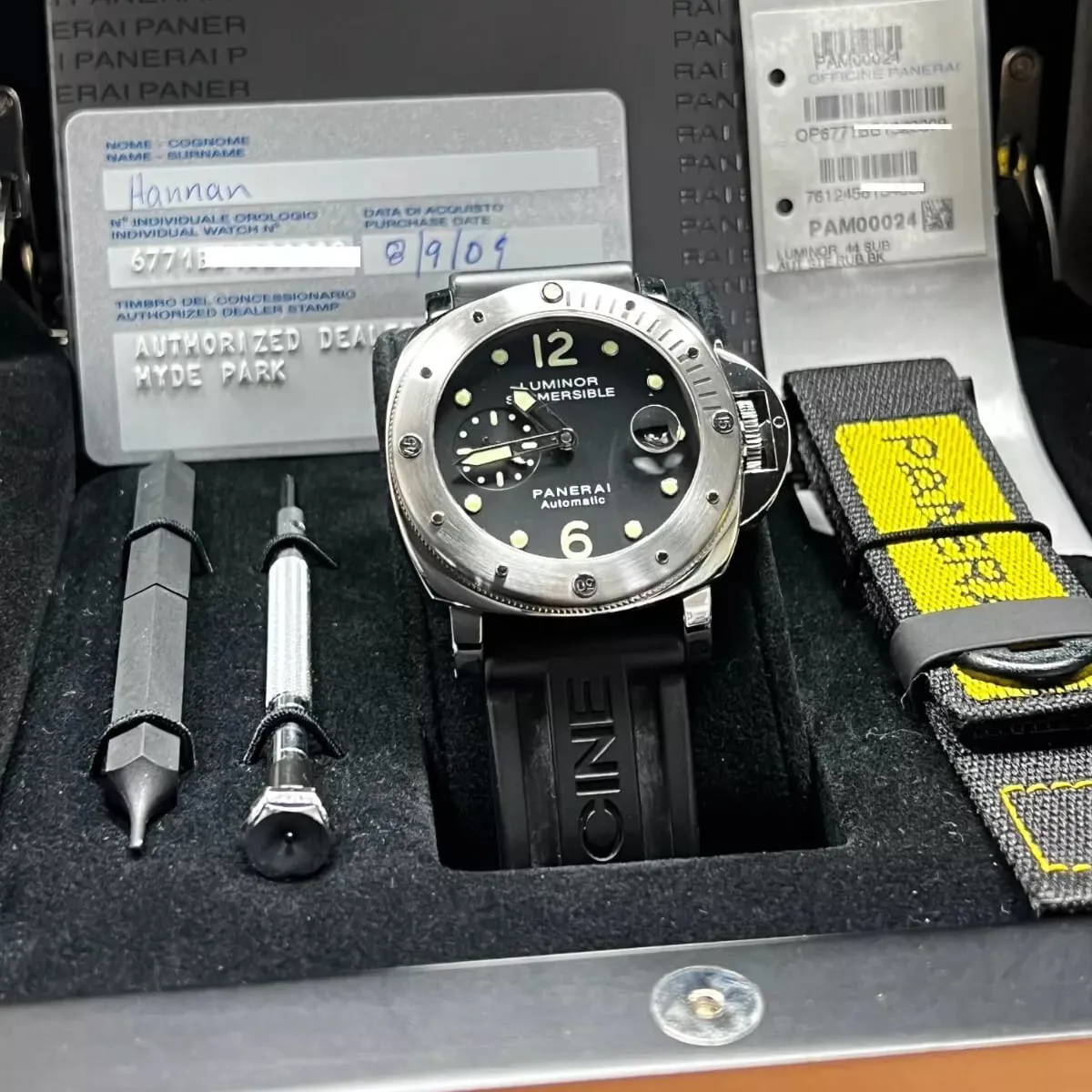 Panerai Submersible PAM 00024 44mm Stainless steel Black 5