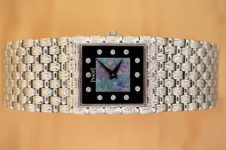 Piaget White Gold Opal Onyx Diamonds Bracelet Watch 9131 White gold Opal