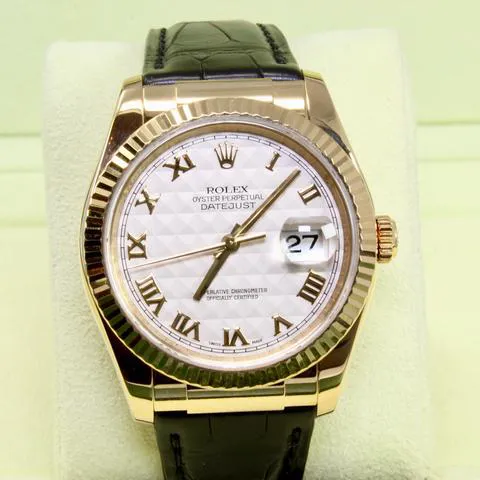 Rolex Datejust 116138 36mm Yellow gold White