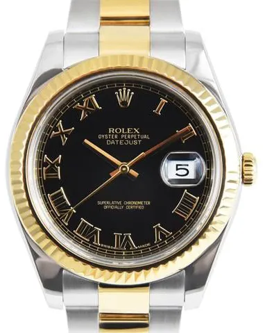 Rolex Datejust II 116333 41mm Yellow gold and Stainless steel Black