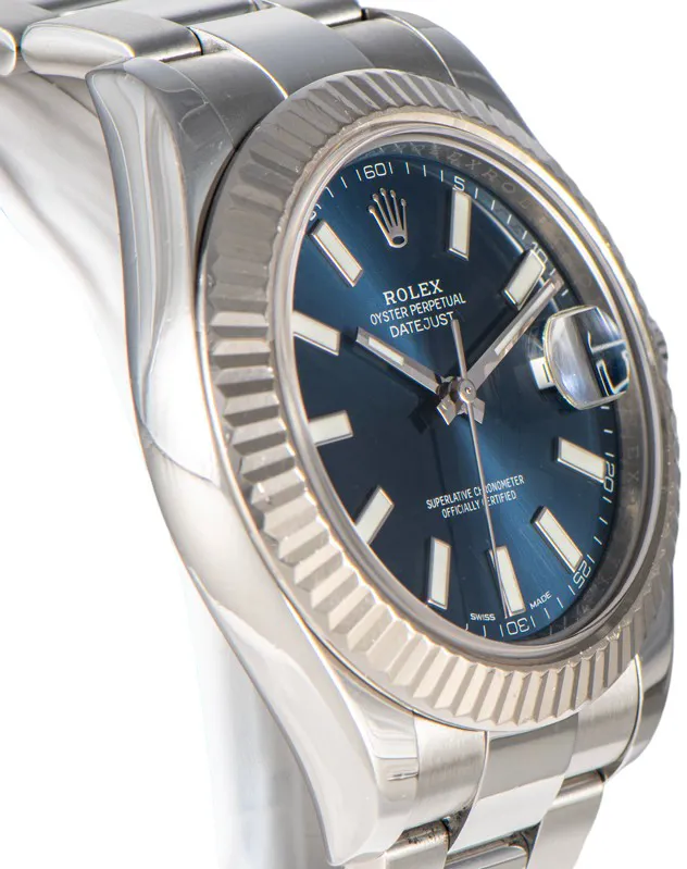 Rolex Datejust II 116334 41mm White gold and Stainless steel Blue 2