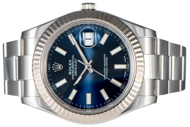 Rolex Datejust II 116334 41mm White gold and Stainless steel Blue 3