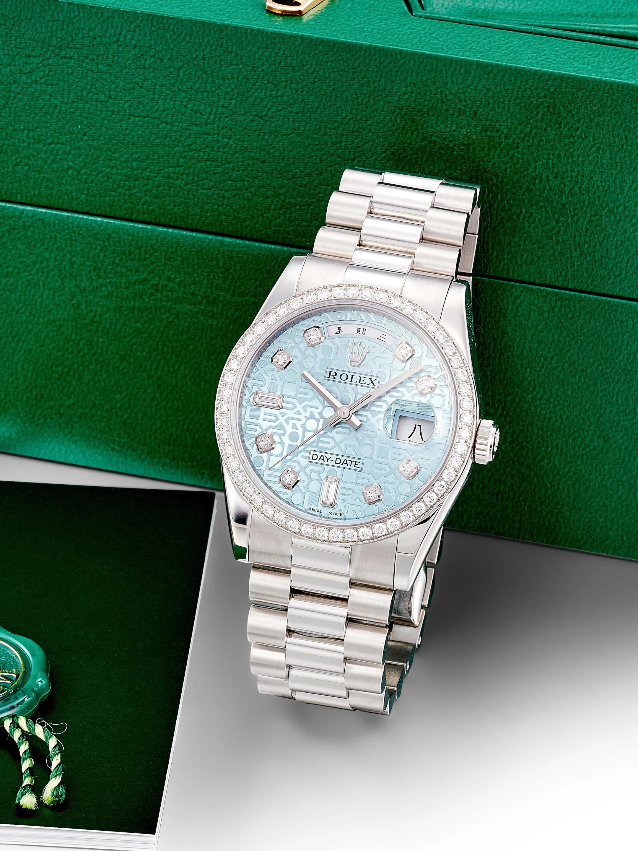 Rolex Day-Date 36 118346 36mm Platinum Blue