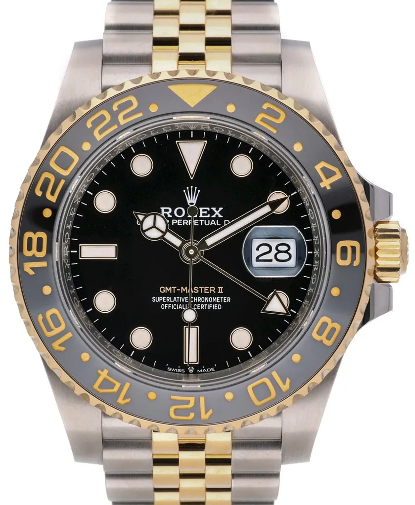 Rolex GMT-Master II 126713GRNR 40mm Yellow gold and Stainless steel Black