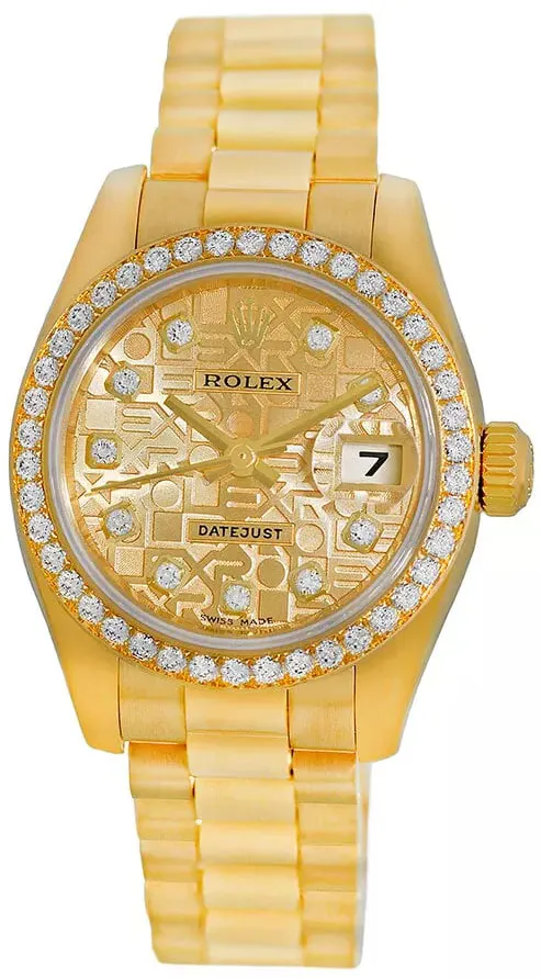 Rolex Lady-Datejust 179138 26mm Yellow gold Champagne