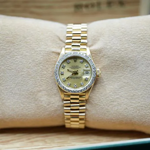 Rolex Lady-Datejust 69138 26mm Yellow gold Champagne 2