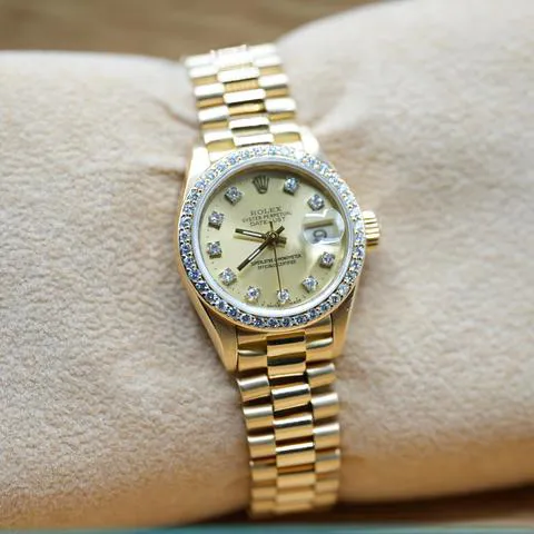 Rolex Lady-Datejust 69138 26mm Yellow gold Champagne 4