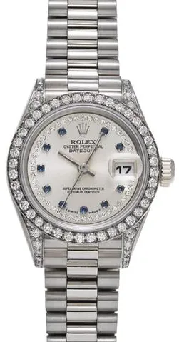 Rolex Lady-Datejust 69159 26mm White gold Silver