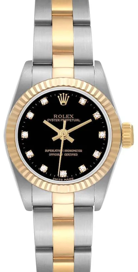 Rolex Oyster Perpetual 67193 24mm Stainless steel Black