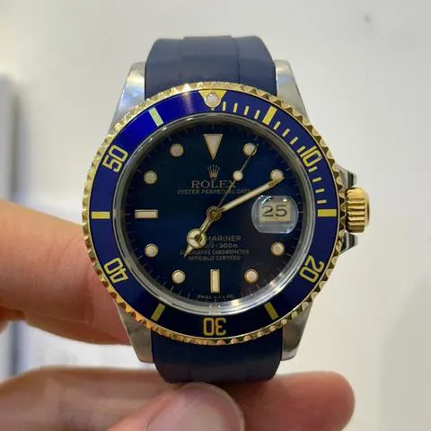 Rolex Submariner 16803 Yellow gold and Stainless steel Blue