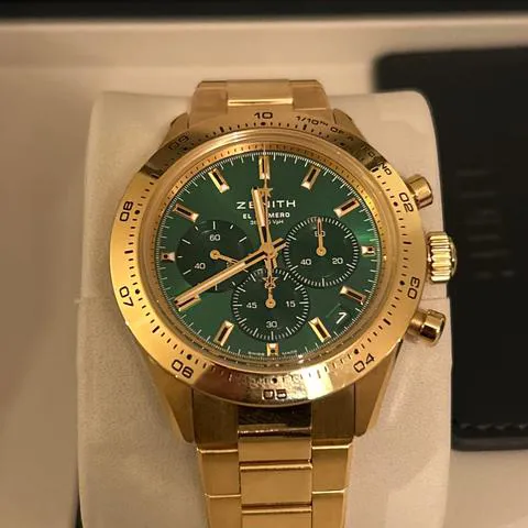 Zenith Chronomaster Sport 30.3100.3600/56.M3100 41mm Yellow gold Green 11