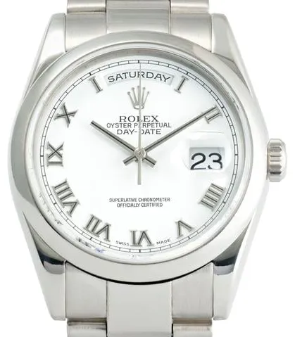 Rolex Day-Date 36 118209 36mm White gold Silver