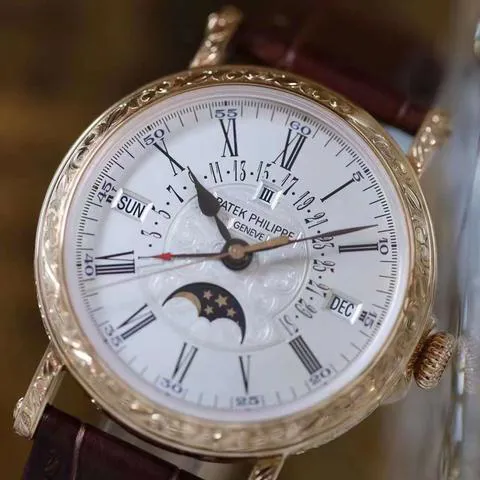 Patek Philippe Perpetual Calendar 5160R Rose gold Silver