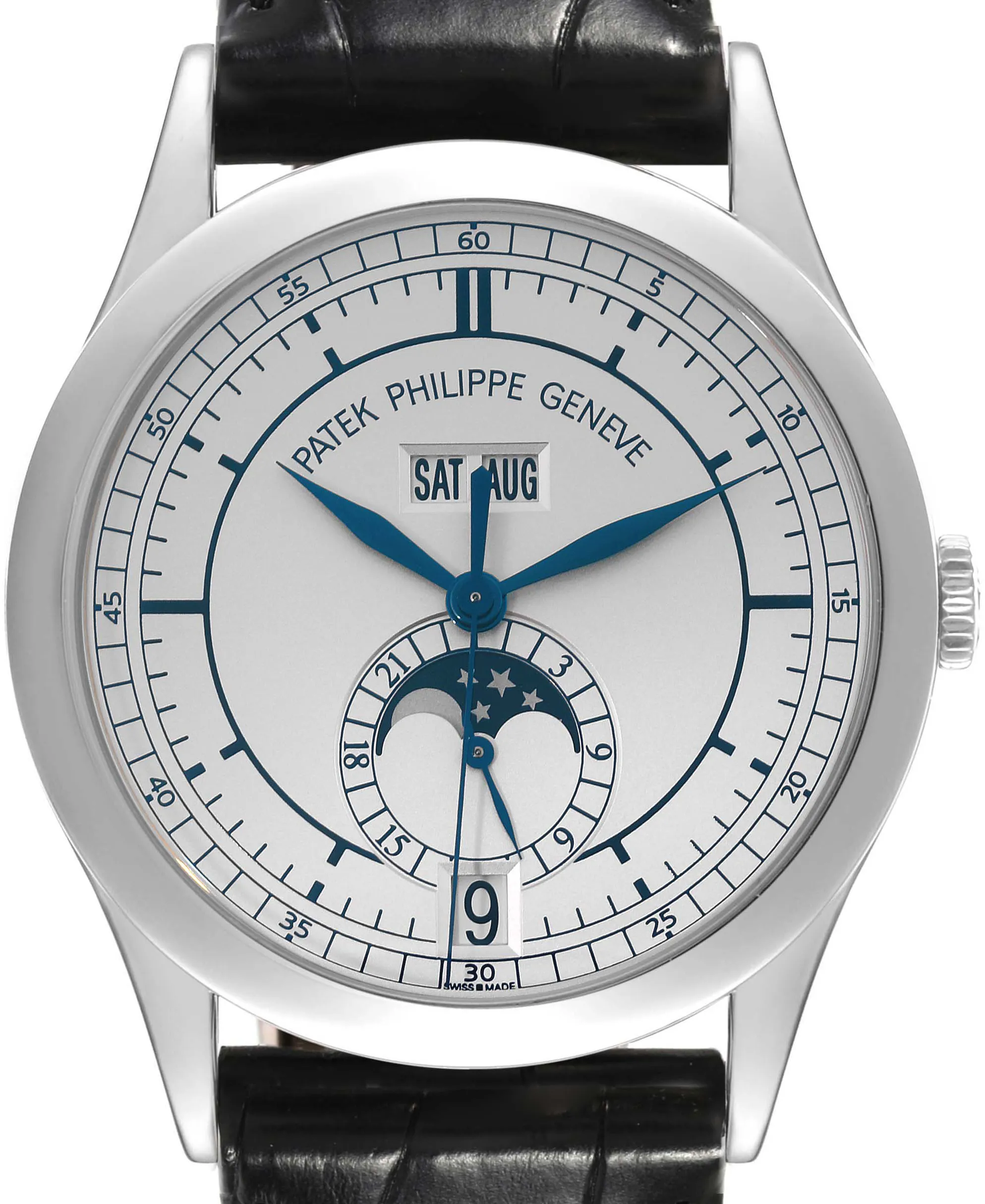 Patek Philippe Annual Calendar 5396G 38.5mm White gold and 18k white gold Silver