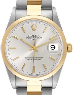 Rolex Oyster Perpetual Date 15203 Stainless steel and 18k yellow gold Silver