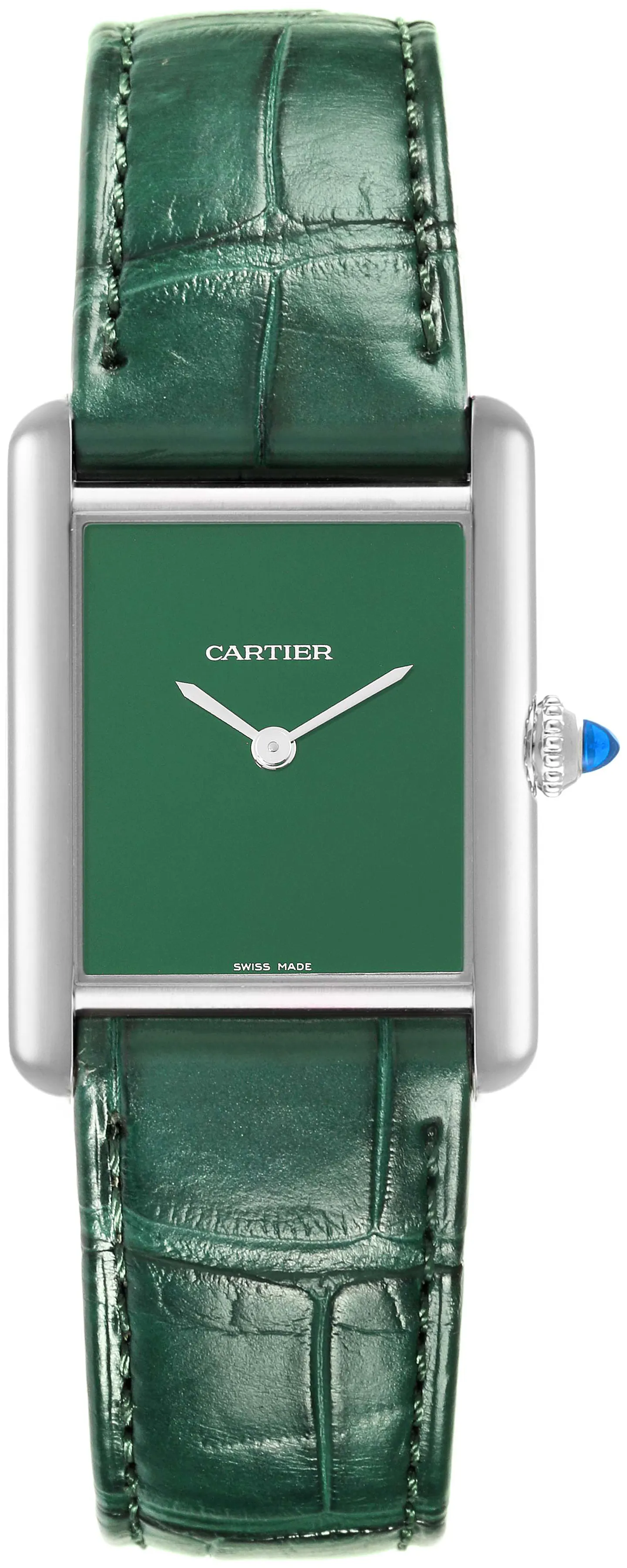 Cartier Tank Must WSTA0056 33.5mm Stainless steel Green 1