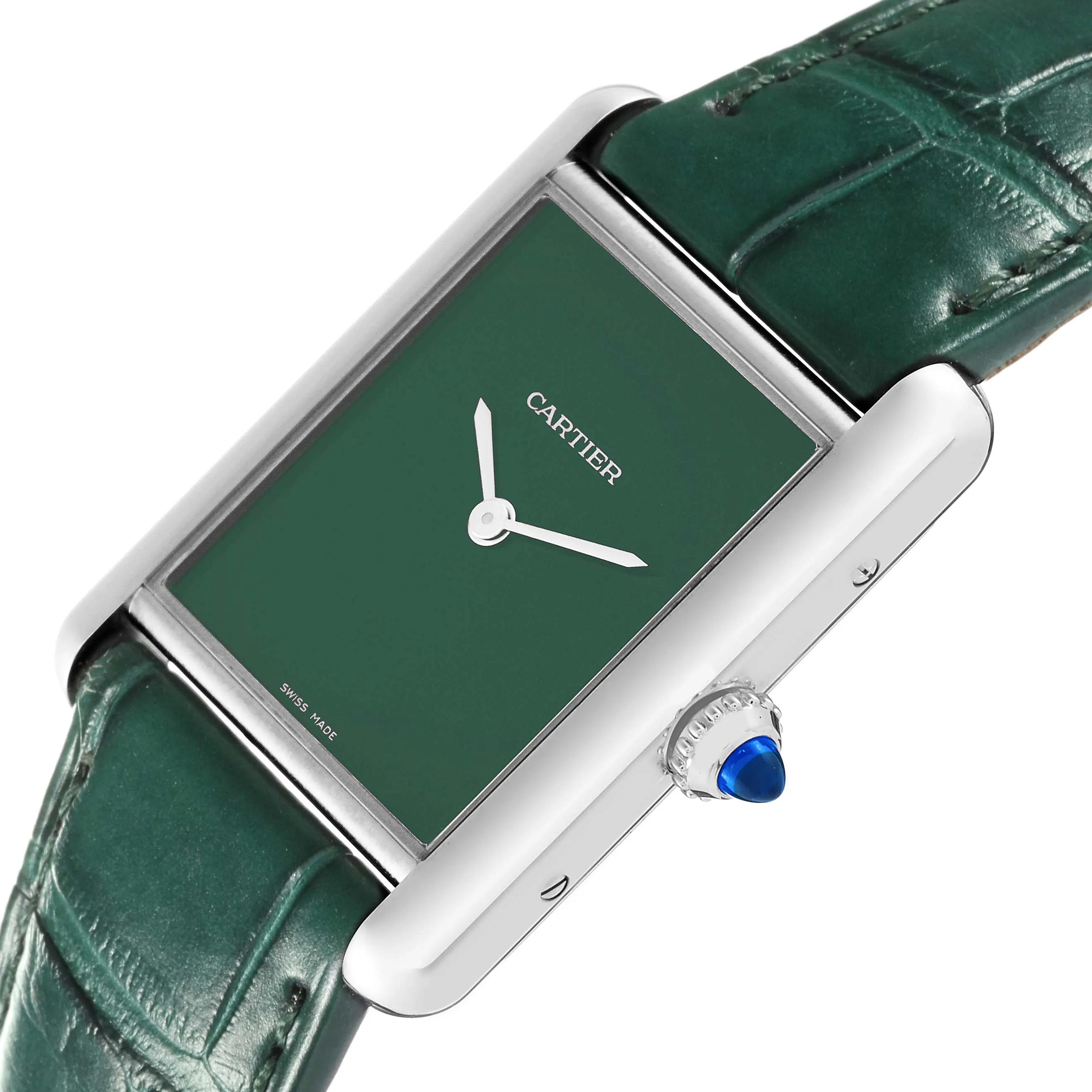 Cartier Tank Must WSTA0056 33.5mm Stainless steel Green 3