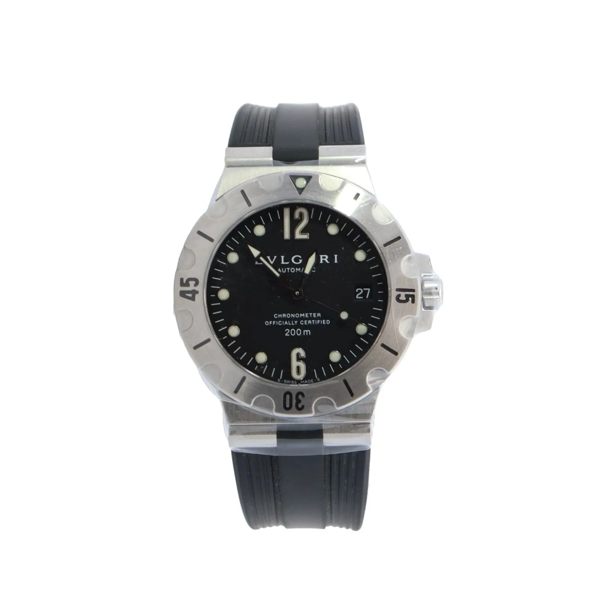 Bulgari Diagono SD 38 S 38mm Stainless steel Black