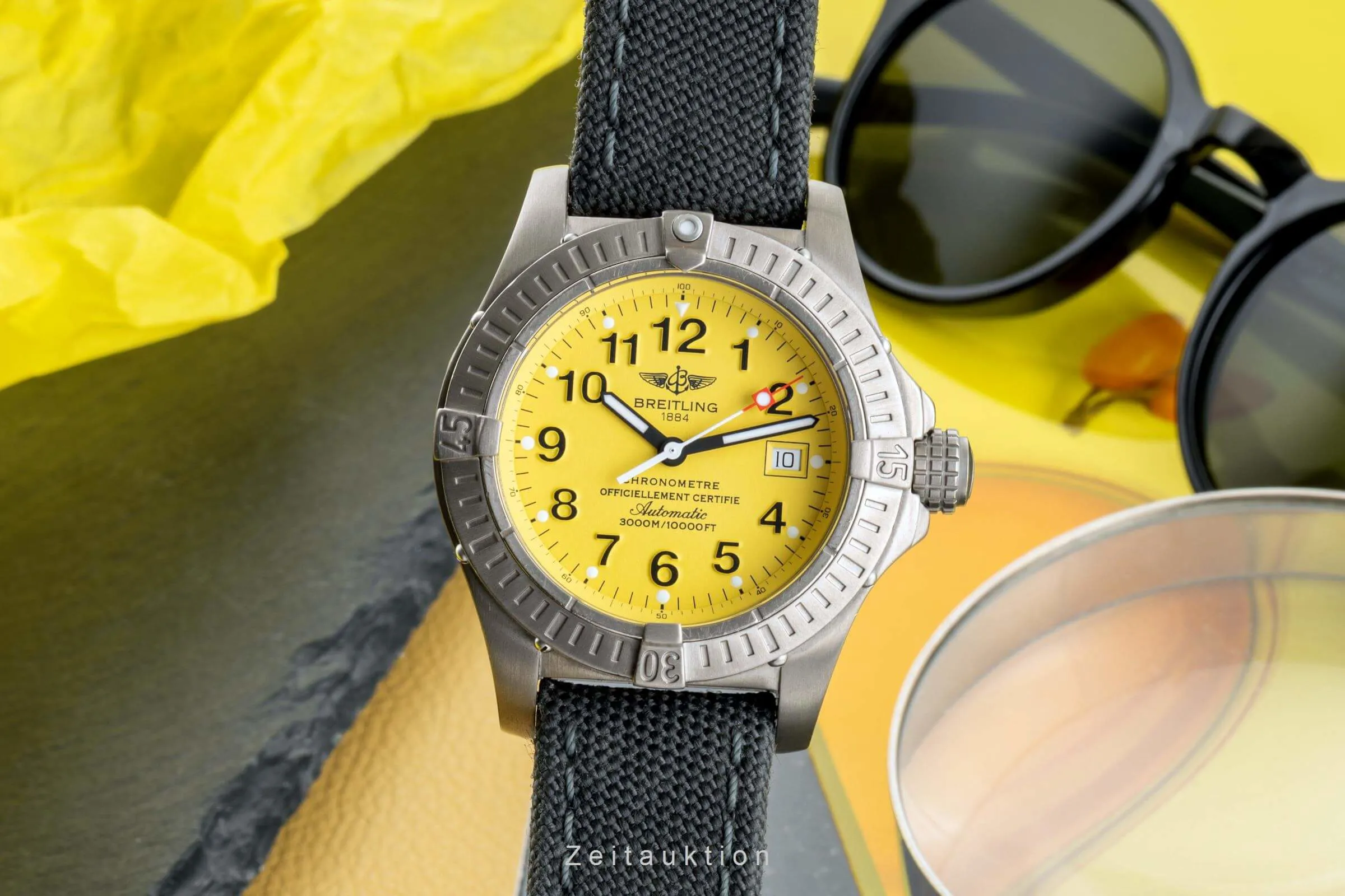 Breitling Avenger E17370 44mm Titanium Yellow