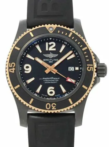 Breitling Superocean U17368221B1S1 46mm Yellow gold and Stainless steel Black