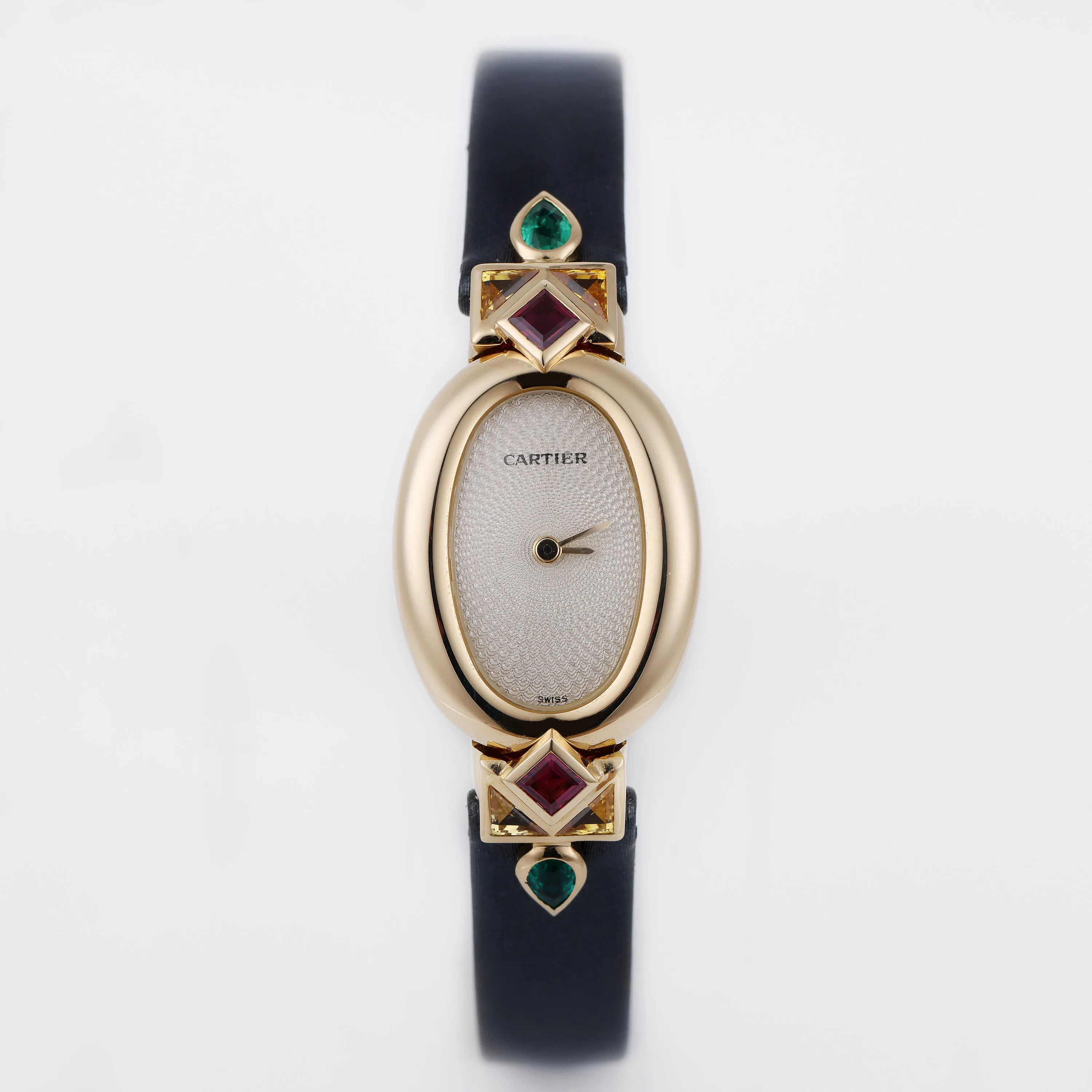 Cartier Baignoire 1960 18mm Yellow gold and 18k yellow gold Engine-turned