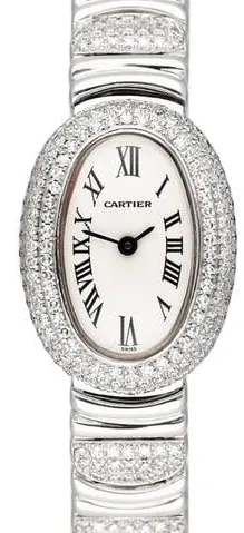 Cartier Baignoire W1518956 18mm White gold White