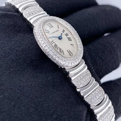 Cartier Baignoire W1518956 18mm White gold White 2